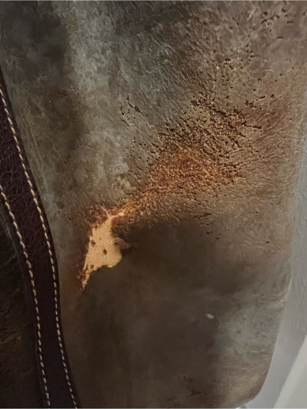 Vintage Hermès Amazonia leather Large Brown garden party Tote Bag - Picture 11 of 14